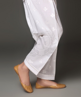 WHITE SEQUENCE EMBROIDERED SHALWAR